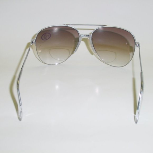 (NWT) Vintage 90's Aviator Metal Bi-Focal Reading Sunglasses +3.50 - Picture 3 of 4